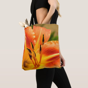 Orange Tiger Lilie über die gesamte Drucktasche Tasche