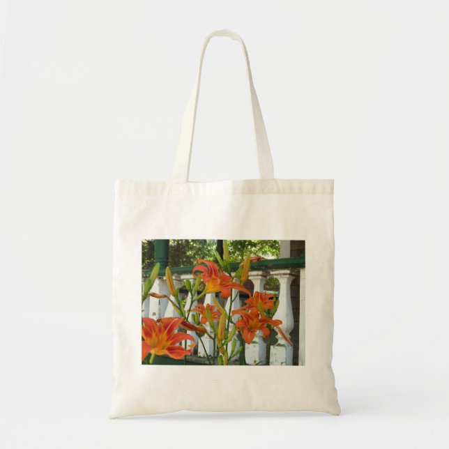 Orange Tiger Lilies - Martha's Vineyard Tote Bag Tragetasche (Vorne)