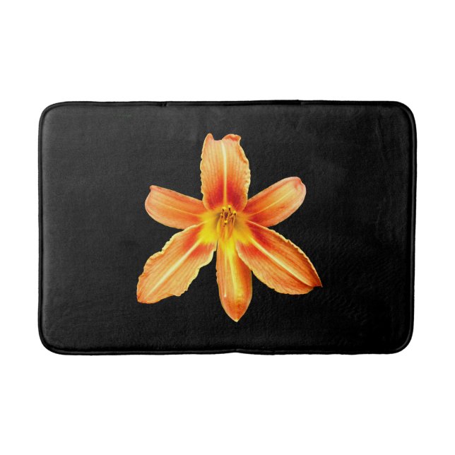 Orange Tiger Lily Bath Mat Badematte (Vorderseite)