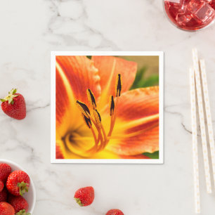 Orange Tiger Lily Paper Napkins Serviette