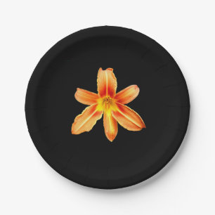 Orange Tiger Lily Paper Plate Pappteller