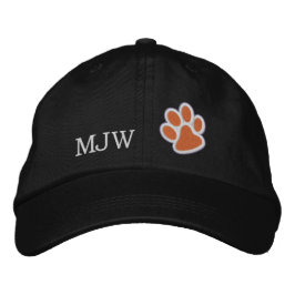 Orange Tiger Paw Cap Bestickte Baseballkappe