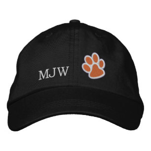 Orange Tiger Paw Cap Bestickte Baseballkappe