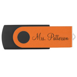 Orange Tiger Solid Color Custom USB Stick