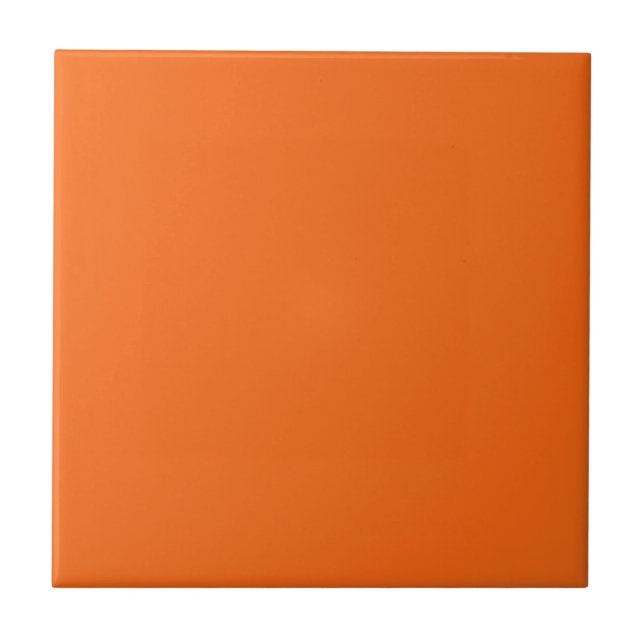 Orange Tiger Solid Color Fliese (Vorderseite)