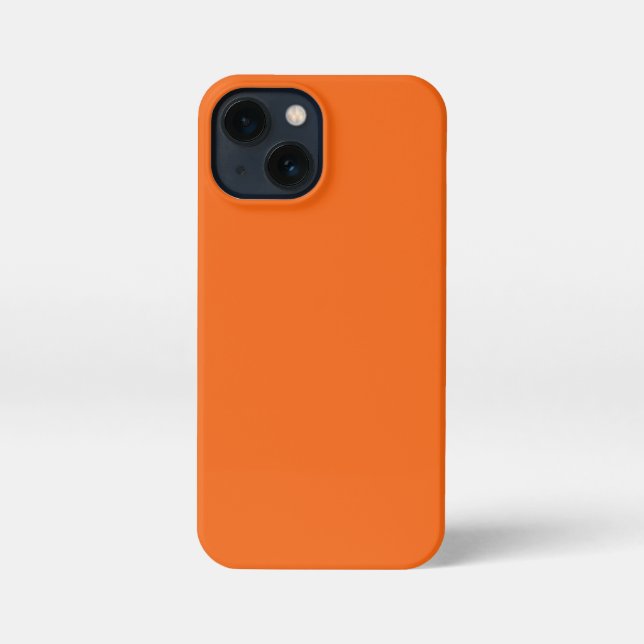 Orange Tiger Solid Color iPhone 13 Mini Hülle (Rückseite)