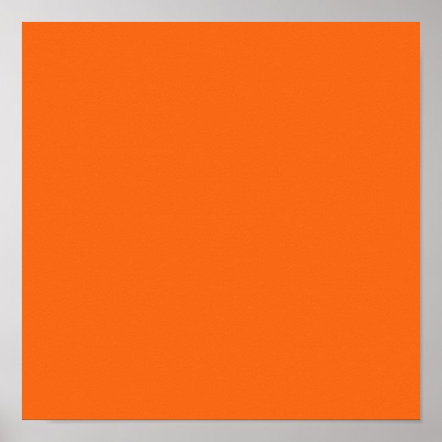 Orange Tiger Solid Color Poster (Vorne)