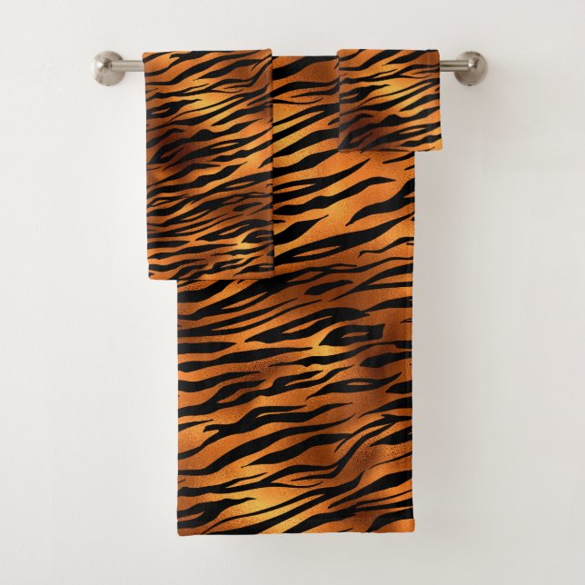 Orange Tiger Stripes tendance Métallure (En situation)