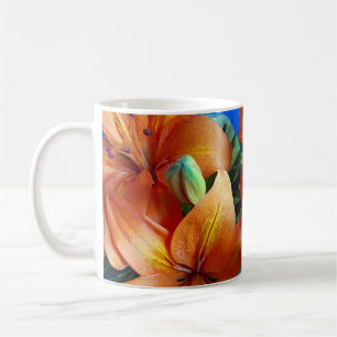 Orange Tigerlilie Blume Kaffee Tasse