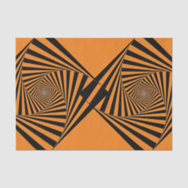 ORANGE Tissue PSYCHEDELIC PATTERN Seidenpapier