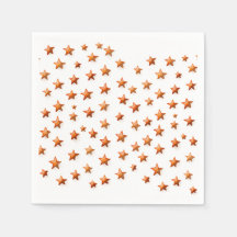 Orange Töne Sterne: Geburtstagsparty Napkins