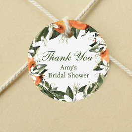 Orange Tournesol Rond Favori Étiquette