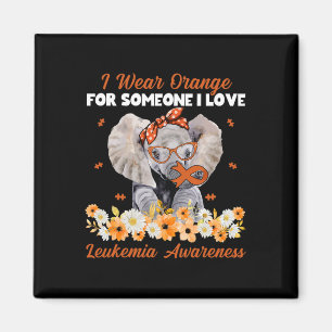 Orange tragen bei Jemand I Liebe Leukämie Bewussts Magnet