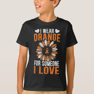 Orange tragen bei Jemand I Liebe Leukämie Bewussts T-Shirt
