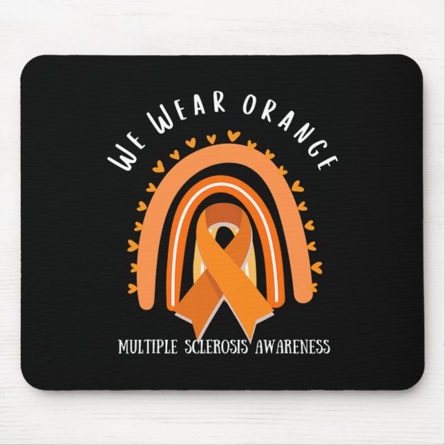 Orange tragen bei Multipler Sklerose Mousepad (Vorne)