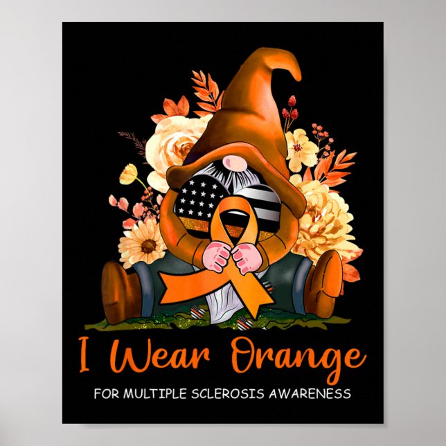Orange tragen bei Multipler Sklerose Poster (Vorne)