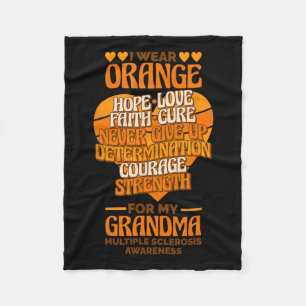 Orange tragen für meine Oma-Multiple Sklerose Awar Fleecedecke