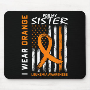 Orange tragen für meine Schwester Leukämie Bewusst Mousepad