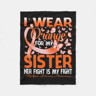 Orange tragen für meine Schwester Multiple Skleros Fleecedecke