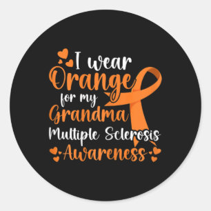 Orange tragen für meine Schwester Multiple Skleros Runder Aufkleber