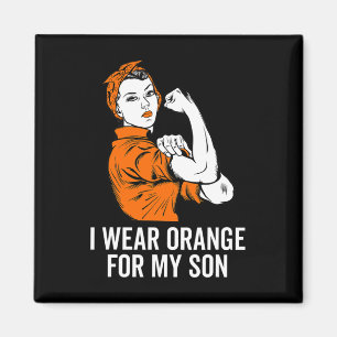 Orange tragen für meine Sohn Leukämie Bewusstsein Magnet