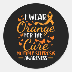 Orange tragen - Multiple Sklerose Awareness Orange Runder Aufkleber