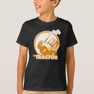 Orange Traktor-landwirtschaftliche Maschinen T-Shirt