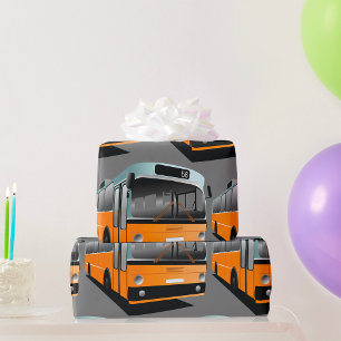 Orange Transit Buslinie 56 City Pendler Geschenkpapier