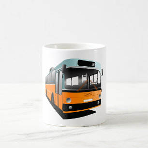 Orange Transit Buslinie 56 City Pendler Kaffeetasse