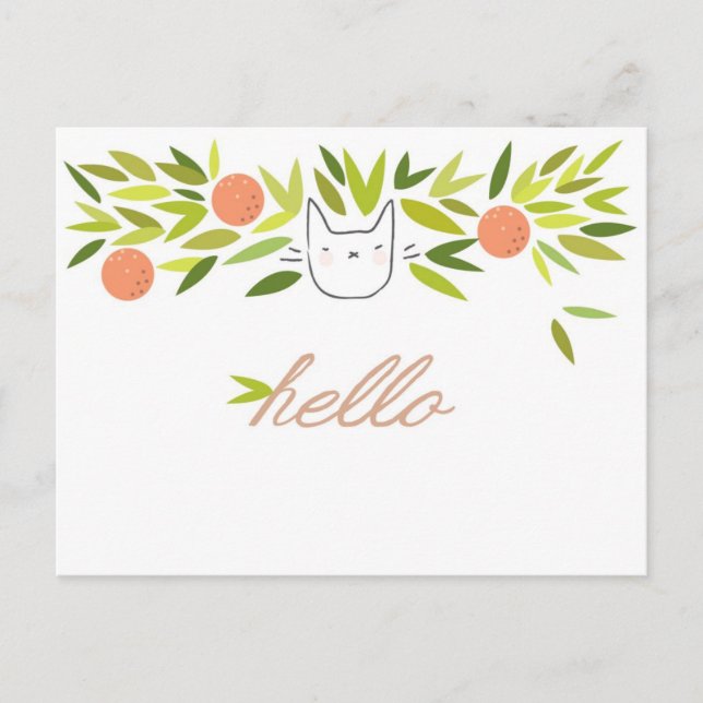 Orange Tree Cat Postkarte (Vorderseite)