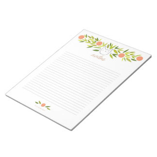 Orange Tree Cat XL Notepad Notizblock