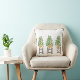 Orange tree Topiary Beige Chinoiserie Kissen