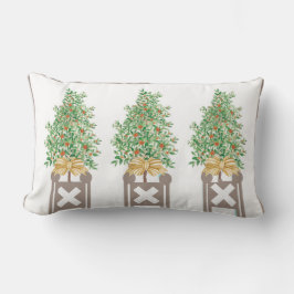 Orange tree Topiary Beige Chinoiserie Lendenkissen