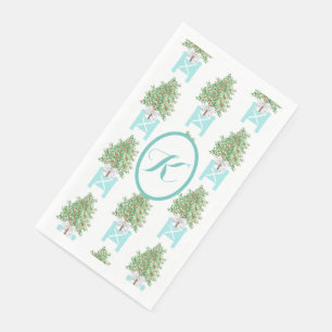 Orange tree Topiary Chinoiserie Papierhandtuch Serviette