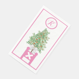 Orange tree Topiary Chinoiserie Papierhandtuch Serviette