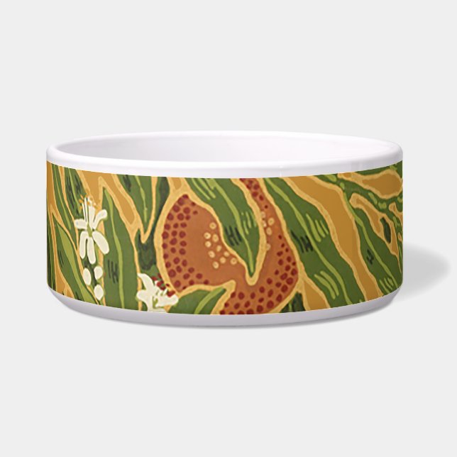 Orange Tree Vintage Tapete Muster Jugendstil Napf (Vorderseite)