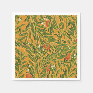 Orange Tree Vintage Tapete Muster Jugendstil Serviette