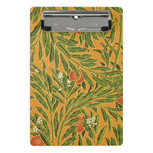 Orange Tree Vintage Wallpaper Pattern Art Nouveau Mini Klemmbrett