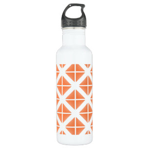 Orange Trendy Triangle Pattern Edelstahlflasche