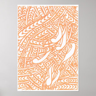 Orange Tribal 2 Design von RRW, 2026 Poster