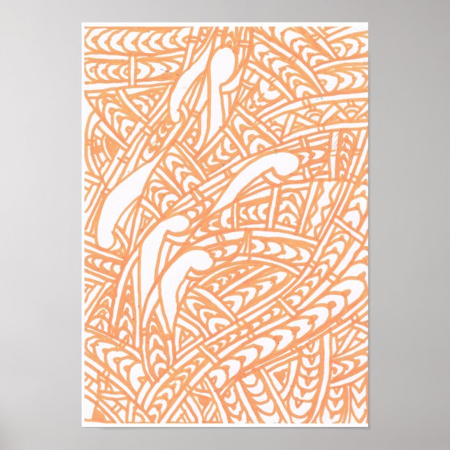 Orange Tribal 2 Poster (Vorne)