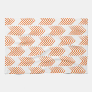 Orange Tribal Arrow Muster Handtuch
