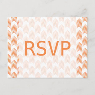 Orange Tribal Arrows Response Postcard Einladungspostkarte