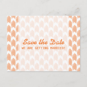 Orange Tribal Arrows Save the Date Postcard Ankündigungspostkarte