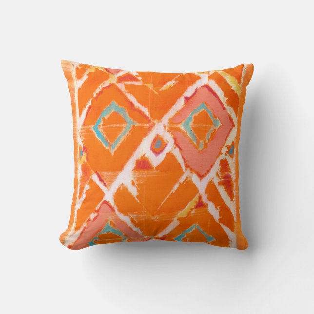 Orange Tribal II Kissen (Vorderseite)