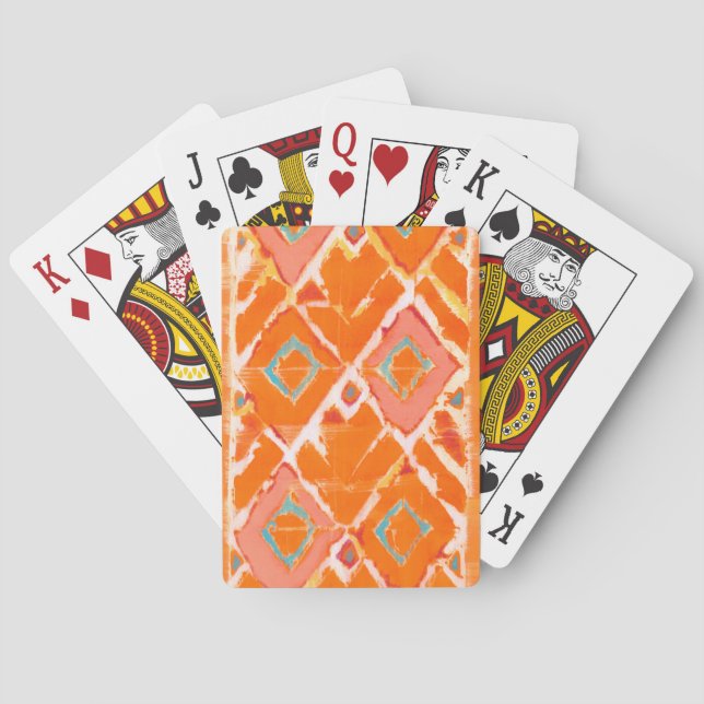Orange Tribal II Spielkarten (Rückseite)
