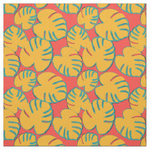 Orange tropisches Leaf-Muster