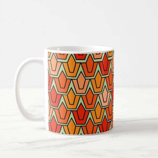 Orange Tulip Field Coffee Tasse (Links)