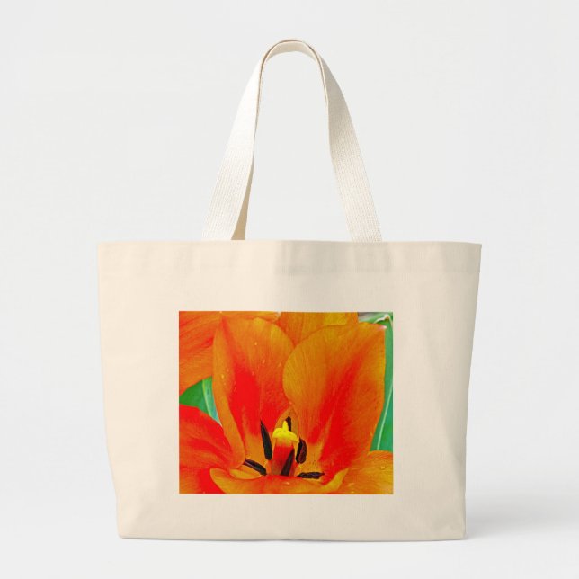 Orange Tulip Jumbo Stoffbeutel (Vorne)