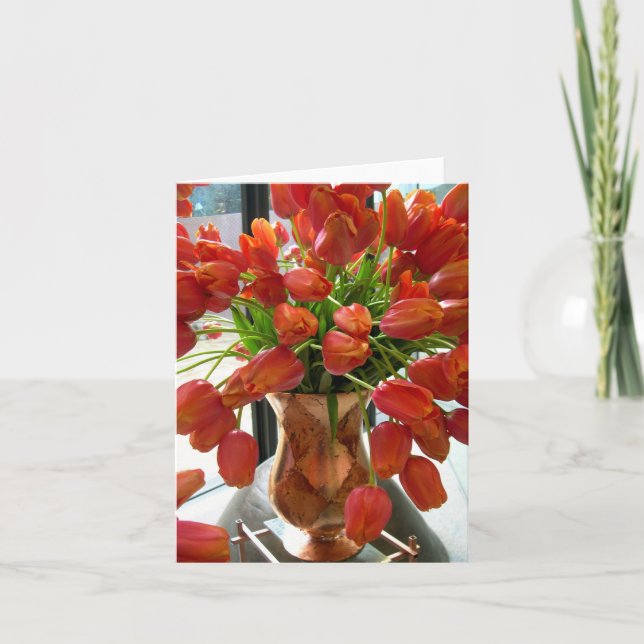 Orange Tulip Note Card Karte (Vorderseite)